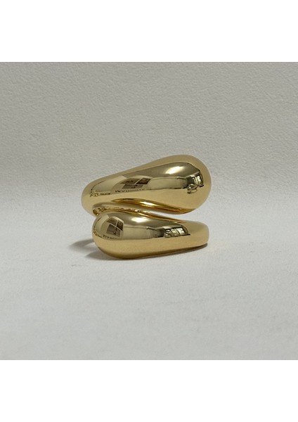 Metal Parlak Yüzeyli Çift Su Damlası Sarılı Sarılma Bilekliği (Yurt Dışından)