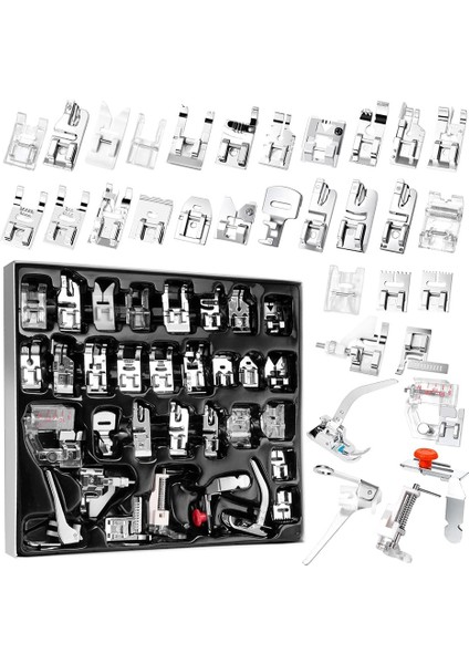 32 Pc Dikiş Makinesi Baskı Ayak Seti, Şarkıcı, Kardeş, Babylock, Euro-Pro Için Uygun Ayaklar Dikiş Ayakları (Yurt Dışından) fiyatları