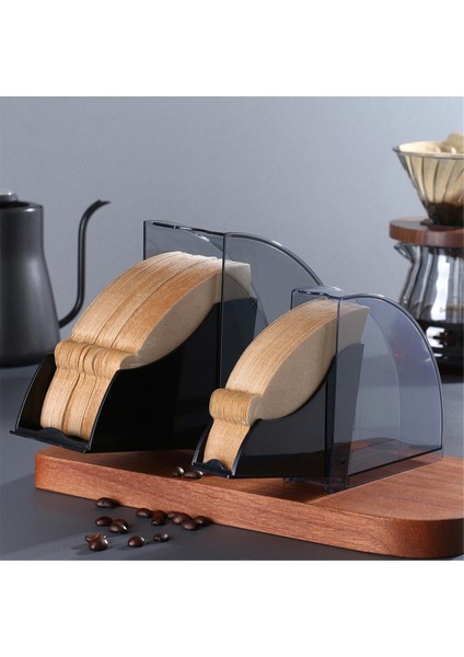 Elle Demlenmiş Kahve Filtresi Kağıt Depolama Kutusu Fan Şeklindeki Filtre Kağıt Kutusu V01 Filtre Kağıt Toz Geçirmez Depolama Rafı B (Yurt Dışından) fırsatları