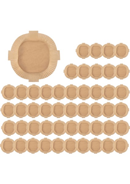 Hava Fritöz Teslim Edilebilir Kağıt Astarlar, 50 Adet 7.9 Inç Kare Çubuk Olmayan Parşömen Astarları, Hava Fritöz Sepetleri Için Yağa Dayanıklı (Yurt Dışından)