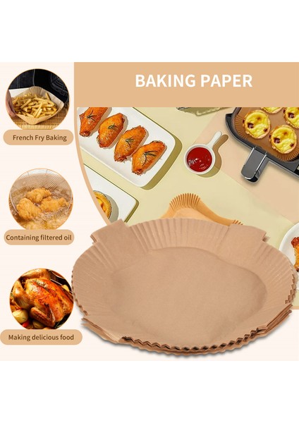 Hava Fritöz Teslim Edilebilir Kağıt Astarlar, 50 Adet 7.9 Inç Kare Çubuk Olmayan Parşömen Astarları, Hava Fritöz Sepetleri Için Yağa Dayanıklı (Yurt Dışından) indirimleri