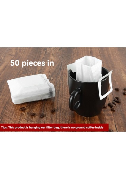 50 Pcs Taşınabilir Kahve Filtre Kağıt Torba Asılı Kulak Yan Damla Kahve Çantası Tek Kullanımlık Taşınabilir Damla Filtreler Çanta (Yurt Dışından) indirimleri