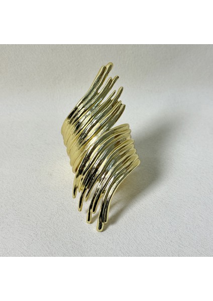 Dalgalı Akış Şekilli Dişli Açılır Yay Bileklik (Yurt Dışından)