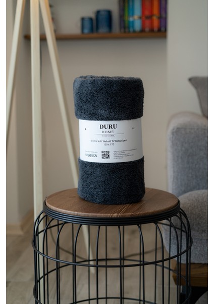 Duru-Home Welsoft Tv Battaniyesi 120×170 – Ekstra Soft & Yumuşak – Antrasit fırsatları