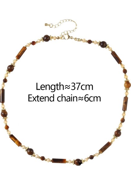 Vintage Kaplan Gözü Kolye, Çok Yönlü Çift Kazak Zinciri (Yurt Dışından) fiyatları