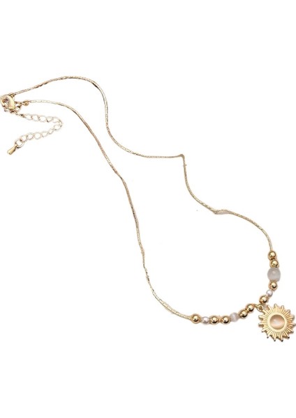 Vintage Kaplan Gözü Kolye, Çok Yönlü Çift Kazak Zinciri (Yurt Dışından)