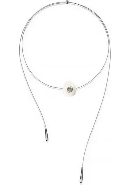 Zarif ve Şık Kolye Ucu ve Çıkarılabilir Kazak Zinciri Bulunan Damla Kolye (Yurt Dışından)