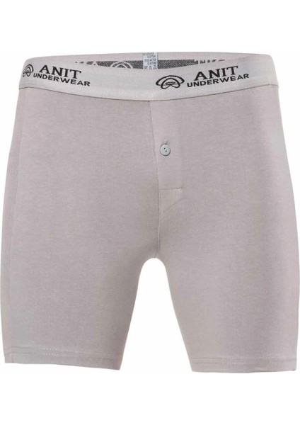 Likralı Uzun Erkek Boxer Gri - 1114A