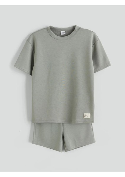 Lcw Kids Yeşil Basic Erkek Çocuk Tişört ve Şort 2'li