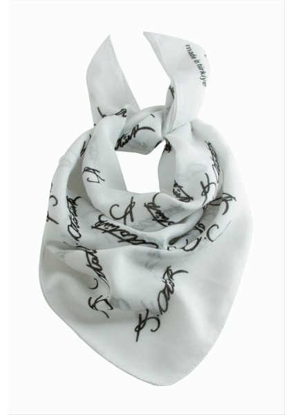 Atatürk Imzalı Desenli Bandana 50*50 modelleri