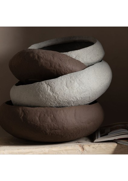 Earth Dekoratif Kase Bej 43X39X15CM modelleri