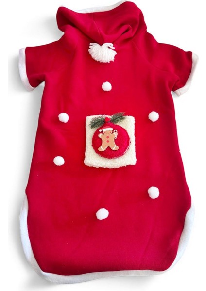 Gingerbread Man Yılbaşı Köpek Kıyafeti | Noel Baba Kapüşonlu Polar Sweatshirt | Orta ve Büyük Irklar Için fiyatları