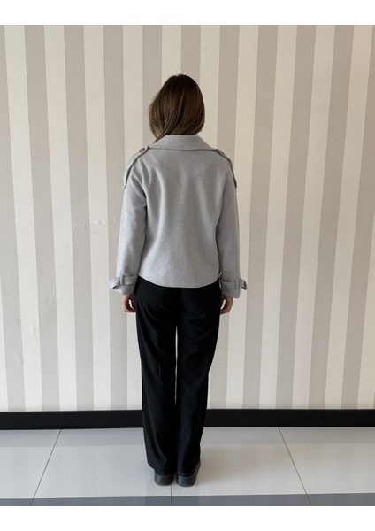 Isa Oversize Kaşe Kruvaze Kaban Ceket Kadın Mont indirimleri