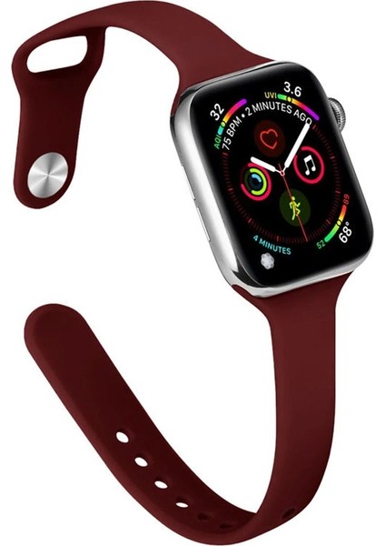Apple Watch 42MM Klasik Kordon - BORDO-(5796) - I19H09N3-7A43VS