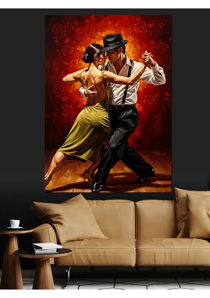 Aşkın Dansı Tango Portresi Dekoratif Kanvas - Mdf Ahşap Tablo fiyatları