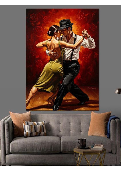 Aşkın Dansı Tango Portresi Dekoratif Kanvas - Mdf Ahşap Tablo modelleri