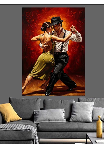 Aşkın Dansı Tango Portresi Dekoratif Kanvas - Mdf Ahşap Tablo fırsatları