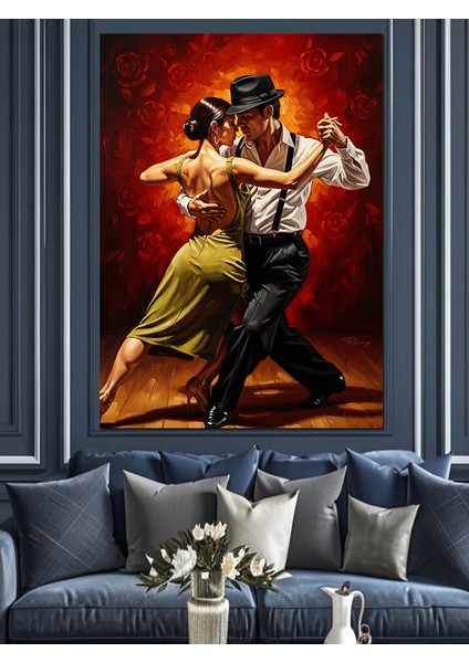 Aşkın Dansı Tango Portresi Dekoratif Kanvas - Mdf Ahşap Tablo indirimleri