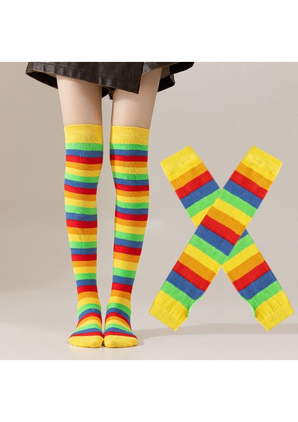 Çorap Kadın Parti Performansı Cadılar Bayramı Cosplay Uzun Bacak Güzellik Diz Yüksek Çorap (Yurt Dışından)