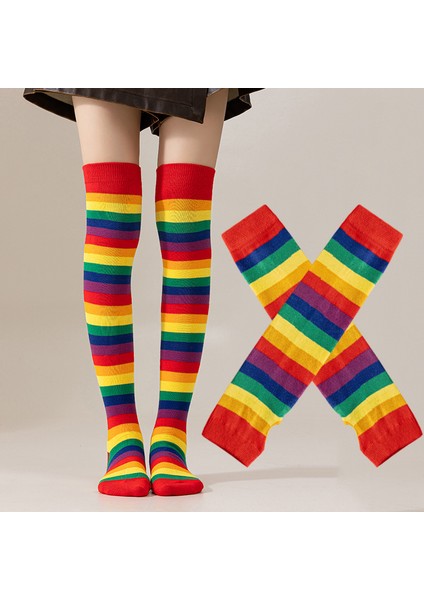 Çorap Kadın Parti Performansı Cadılar Bayramı Cosplay Uzun Bacak Güzellik Diz Yüksek Çorap (Yurt Dışından)