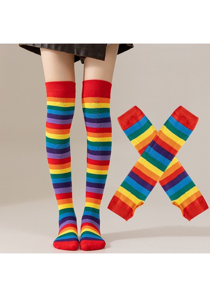 Çorap Kadın Parti Performansı Cadılar Bayramı Cosplay Uzun Bacak Güzellik Diz Yüksek Çorap (Yurt Dışından)