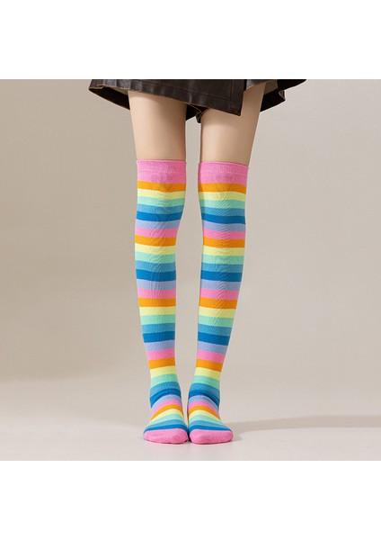 Çorap Kadın Parti Performansı Cadılar Bayramı Cosplay Uzun Bacak Güzellik Diz Yüksek Çorap (Yurt Dışından)