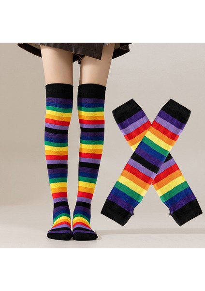Çorap Kadın Parti Performansı Cadılar Bayramı Cosplay Uzun Bacak Güzellik Diz Yüksek Çorap (Yurt Dışından)