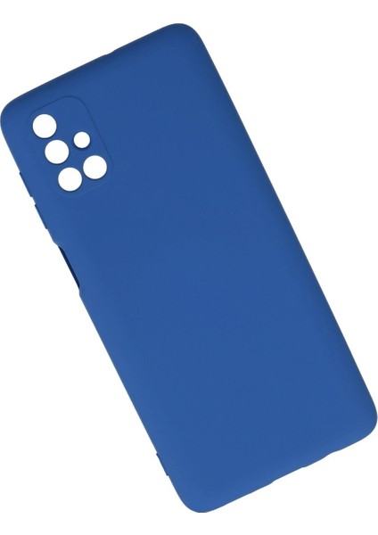 Samsung Galaxy M51 Kılıf Nano Içi Kadife Silikon - MAVI-(5796) - I70H17N8-9A75VS fiyatları