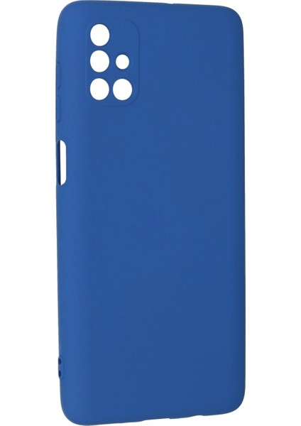 Samsung Galaxy M51 Kılıf Nano Içi Kadife Silikon - MAVI-(5796) - I70H17N8-9A75VS modelleri