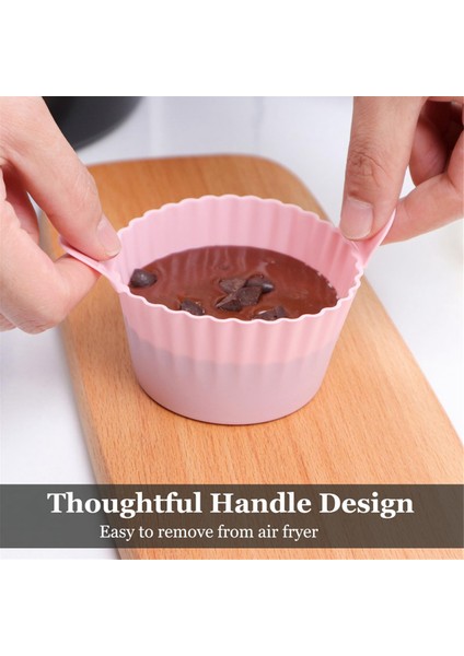 Silikon Air Fritöz Yumurta Kalıp 8 Paket Yeniden Kullanılabilir Silikon Yumurta Isırık Kalıpları, Silikon Çörek Astar Haşlanmış Yumurta Bardakları (Yurt Dışından) modelleri