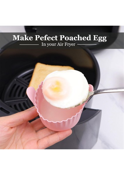 Silikon Air Fritöz Yumurta Kalıp 8 Paket Yeniden Kullanılabilir Silikon Yumurta Isırık Kalıpları, Silikon Çörek Astar Haşlanmış Yumurta Bardakları (Yurt Dışından) fırsatları