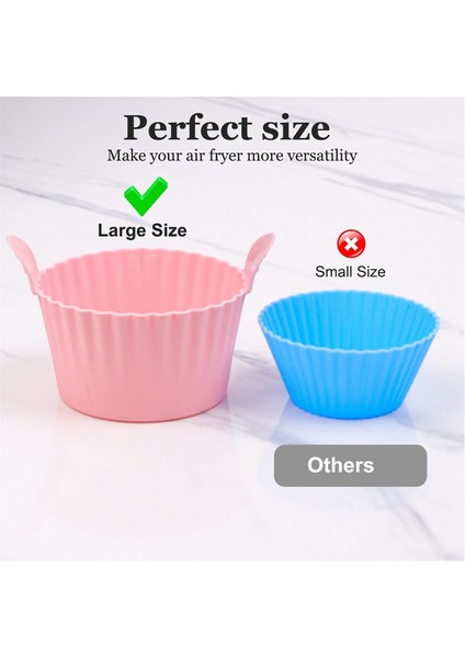 Silikon Air Fritöz Yumurta Kalıp 8 Paket Yeniden Kullanılabilir Silikon Yumurta Isırık Kalıpları, Silikon Çörek Astar Haşlanmış Yumurta Bardakları (Yurt Dışından) indirimleri