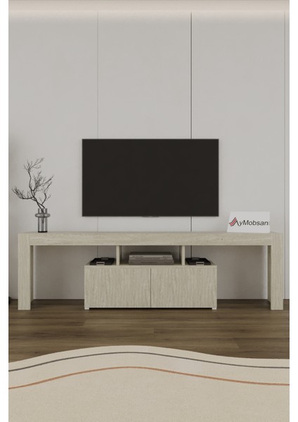 Loki 2 Kapaklı Raflı Tv Ünitesi 180 cm Traverten Desen fiyatları