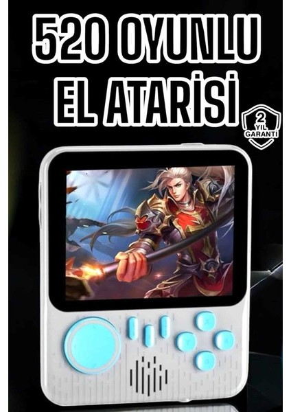 Mini Atari El Atarisi 3.5 Inç Ekran Çift Konsol 666 Adet Retro Oyun Gameboy El Atarisi fiyatları