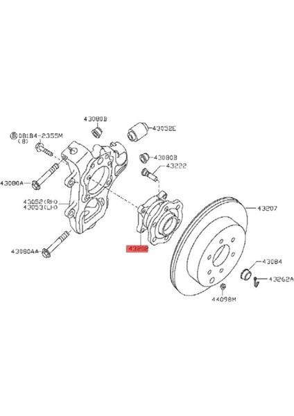 43202-EA500 43202-4X00A Nissan Pathfinder Için Arka Aks Hub Montajı R51 2005-2013 Tekerlek Yatak Ünitesi 43202-ZP80A (Yurt Dışından) modelleri