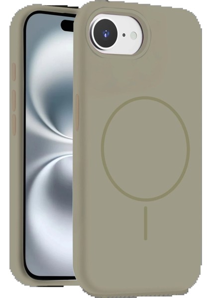 iPhone 16E Kılıf Jully Magsafe Kapak - Çöl TITANYUM-(5796) - I06H76N8-7A87VS