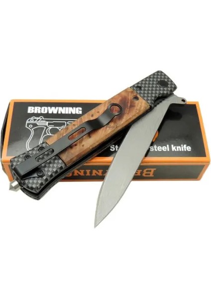 Browning HC02 Damalı Çakı 22 cm Manuel, Kemerlikli fiyatları