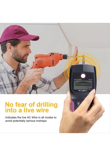 Niceety Metre 5 In 1 Stud Duvar Tarayıcı Ac Ahşap Bulucu Kablo Kablo Derinlik Tracker Sıhhi Tesisat Yeraltı WS120 (Yurt Dışından) indirimleri