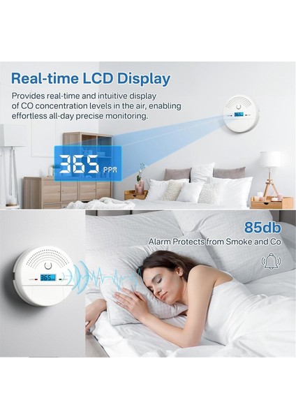 2&#39 Si 1 Arada Duman ve Karbon Monoksit Dedektörü Kombinasyonu Ev Için LCD Ekranlı Karbon Monoksit Dedektör Alarmı 4 Paket (Yurt Dışından) fırsatları