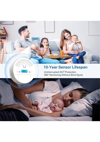 2&#39 Si 1 Arada Duman ve Karbon Monoksit Dedektörü Kombinasyonu Ev Için LCD Ekranlı Karbon Monoksit Dedektör Alarmı 4 Paket (Yurt Dışından) indirimleri