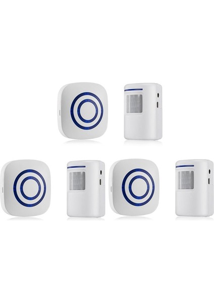 3x Kapı Zil Kablosuz Iş Kapısı Hareket Sensörü Dedektörü Akıllı Ziyaretçi Kapı Zili Ev Güvenlik Araba Alarmı Ab Fiş (Yurt Dışından)