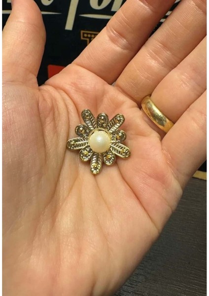 Terlik Süsü/parlak Inci Detaylı Çiçek