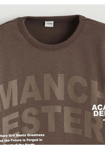 Lcw Kids Kahverengi Bisiklet Yaka Erkek Çocuk Eşofman Takımı modelleri