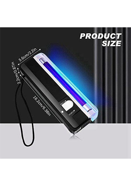4 Adet El Tipi Uv Siyah Işık Torç Taşınabilir Siyah Işık LED Uv Işık Pil Çalışan Fatura Dedektörü Işığı (Yurt Dışından) fiyatları