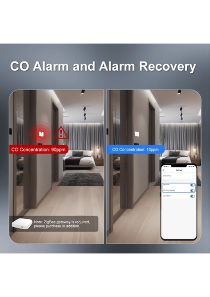 Moes Tuya Zigbee Co Dedektörü Alarm Gaz Sızıntısı Karbon Monoksit Dedektörü Kablosuz Ev Gaz Siren Alarm Sensörü Akıllı Güvenlik Evi (Yurt Dışından) fiyatları