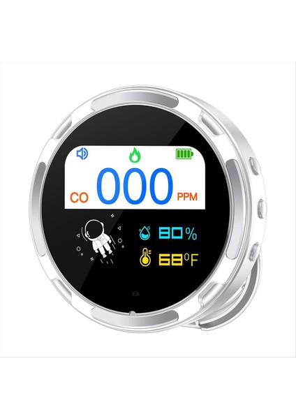 Karbon Monoksit Dedektörü Ev Hava Si Monitörü Taşınabilir Karbon Monoksit Dedektörü Beyaz (Yurt Dışından)