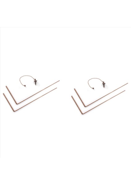4pcs Bakır Dowsing Çubukları Manevi Divine Çubuklar Esnek Bakır Çubuk Dowsing Ruh Çubukları Sarkaçlı Kolye (Yurt Dışından)
