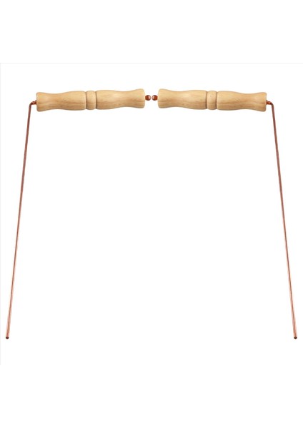 Kehanet Aracı Için Bakır Dowsing Çubukları Kiti - Doğal Ahşap Kulplar Bölünme Çubukları (Yurt Dışından)