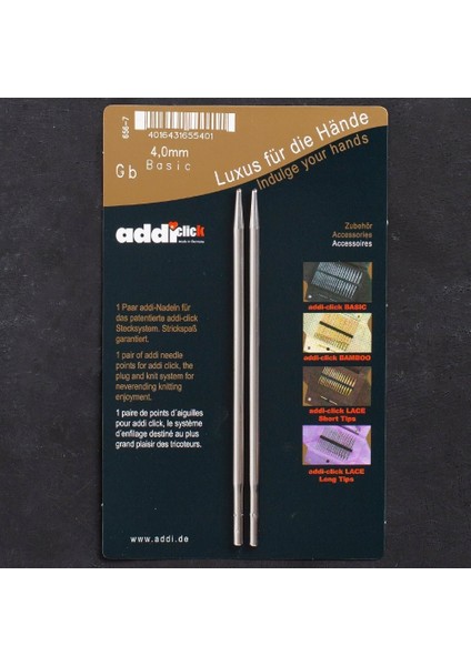 Addi Click Basic 4mm Misinalı Şiş Ucu - 656-2