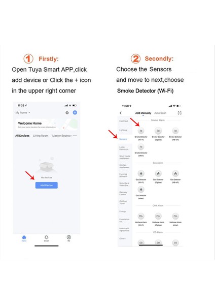 Tuya Wifi Duman Alarmı Yangın Koruma Duman Dedektörü Duman Evi Yangın Alarmı Ev Güvenlik Sistemi Itfaiyecileri (Yurt Dışından) fiyatları